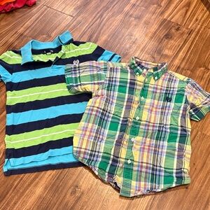Chaps set- Plaid and Striped Kids Shirts Set- size Boys 7